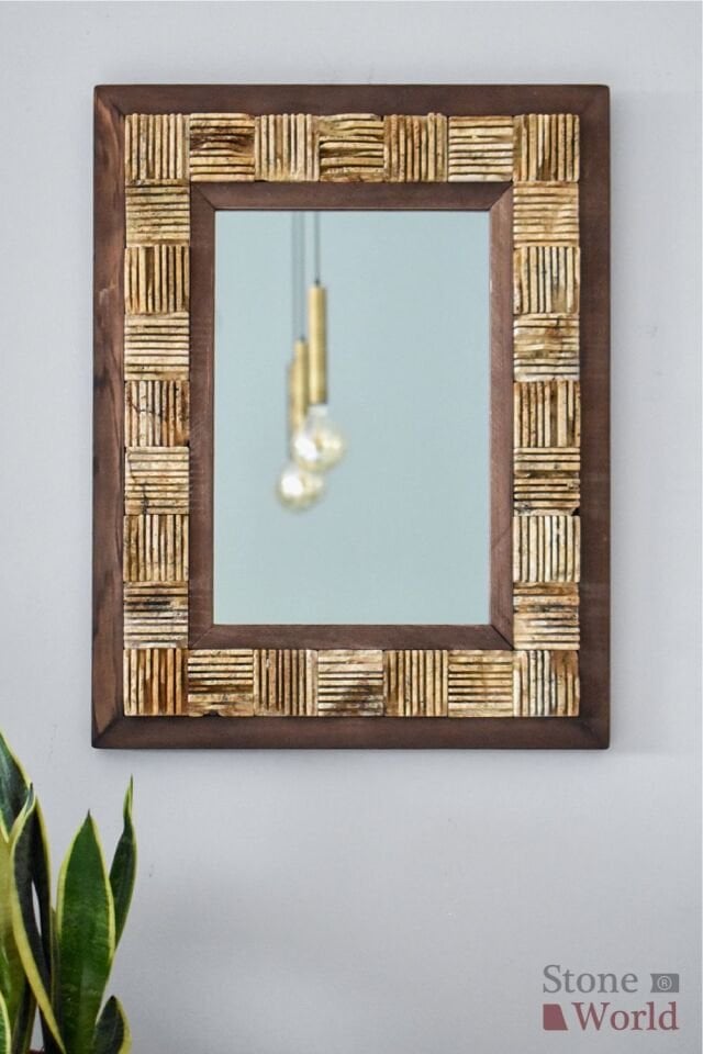 Scratch Mistik Traverten Dekoratif Ayna - 40x50 cm