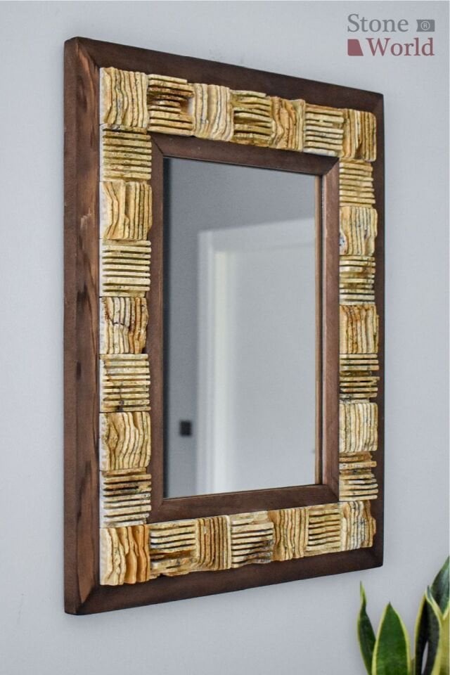 Scratch Mistik Traverten Dekoratif Ayna - 40x50 cm