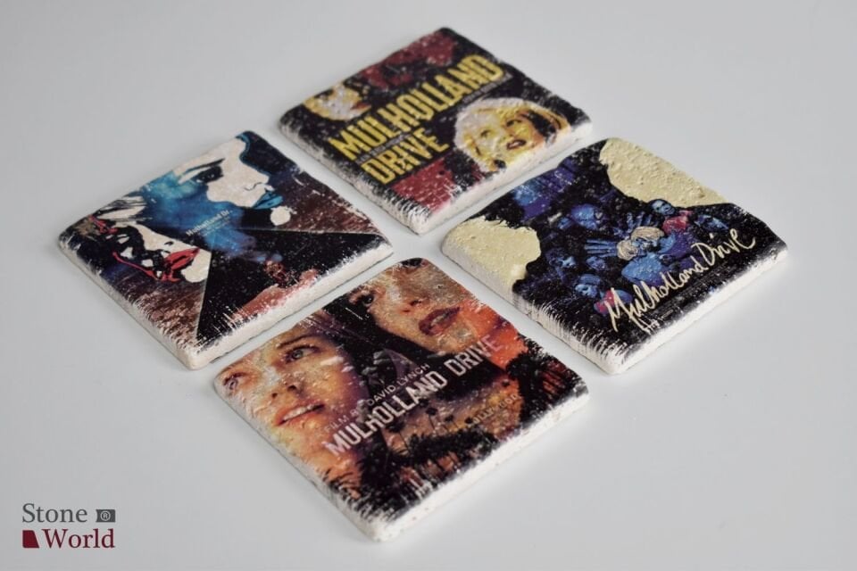 Doğal taş Bardak altlığı - 4'lü Takım - Mulholland Drive - 024