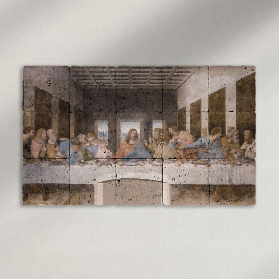 Doğal Taş Duvar Tablo - Last Supper - 001