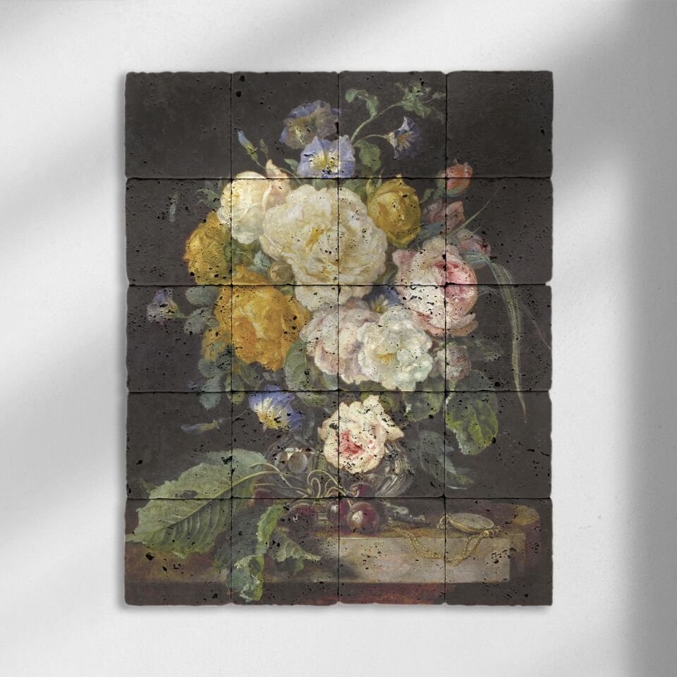 Doğal taş Tablo - Cornelis de Heem - 001