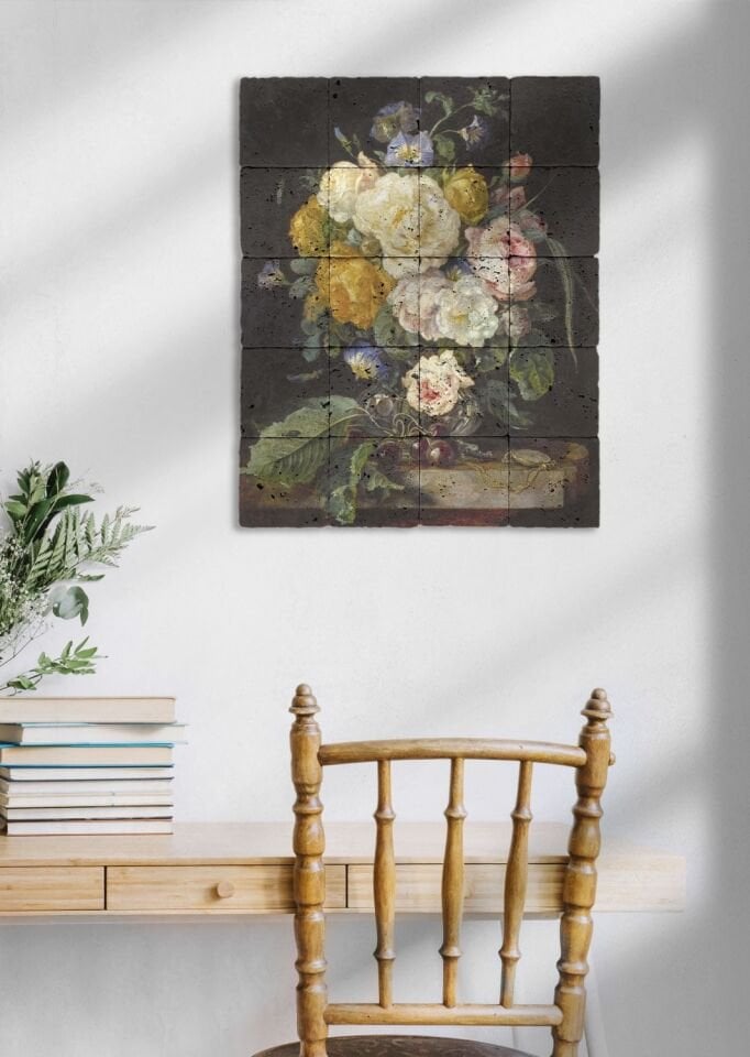 Doğal taş Tablo - Cornelis de Heem - 001