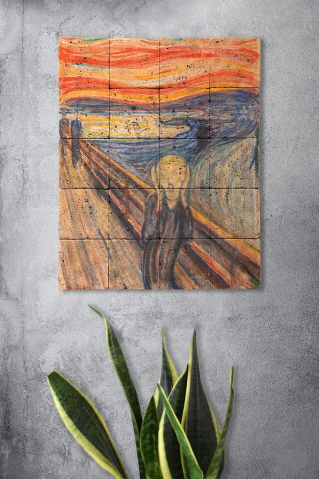 Doğal taş Tablo - The Scream - 002