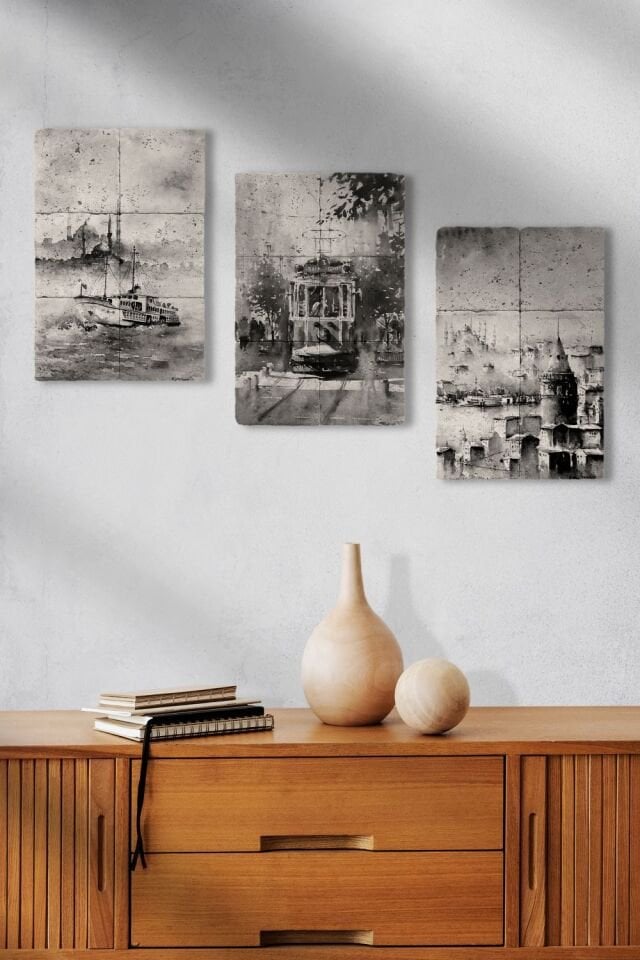 Doğal taş Tablo - Istanbul Painting - 004