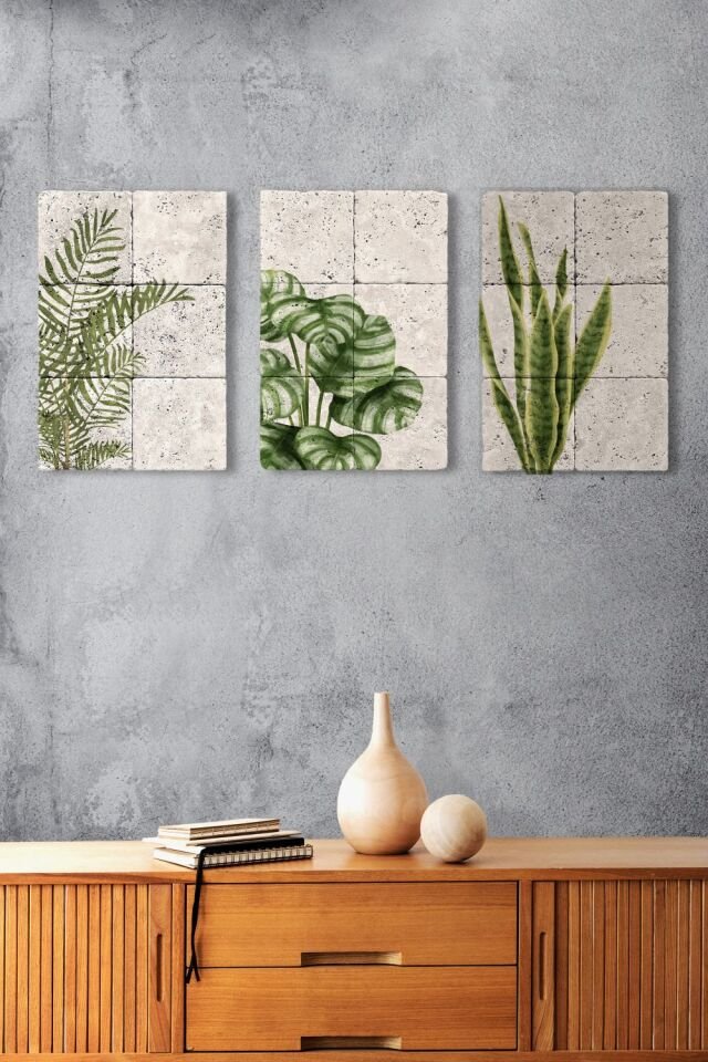 Doğal taş Tablo - Abstract Plant - 006