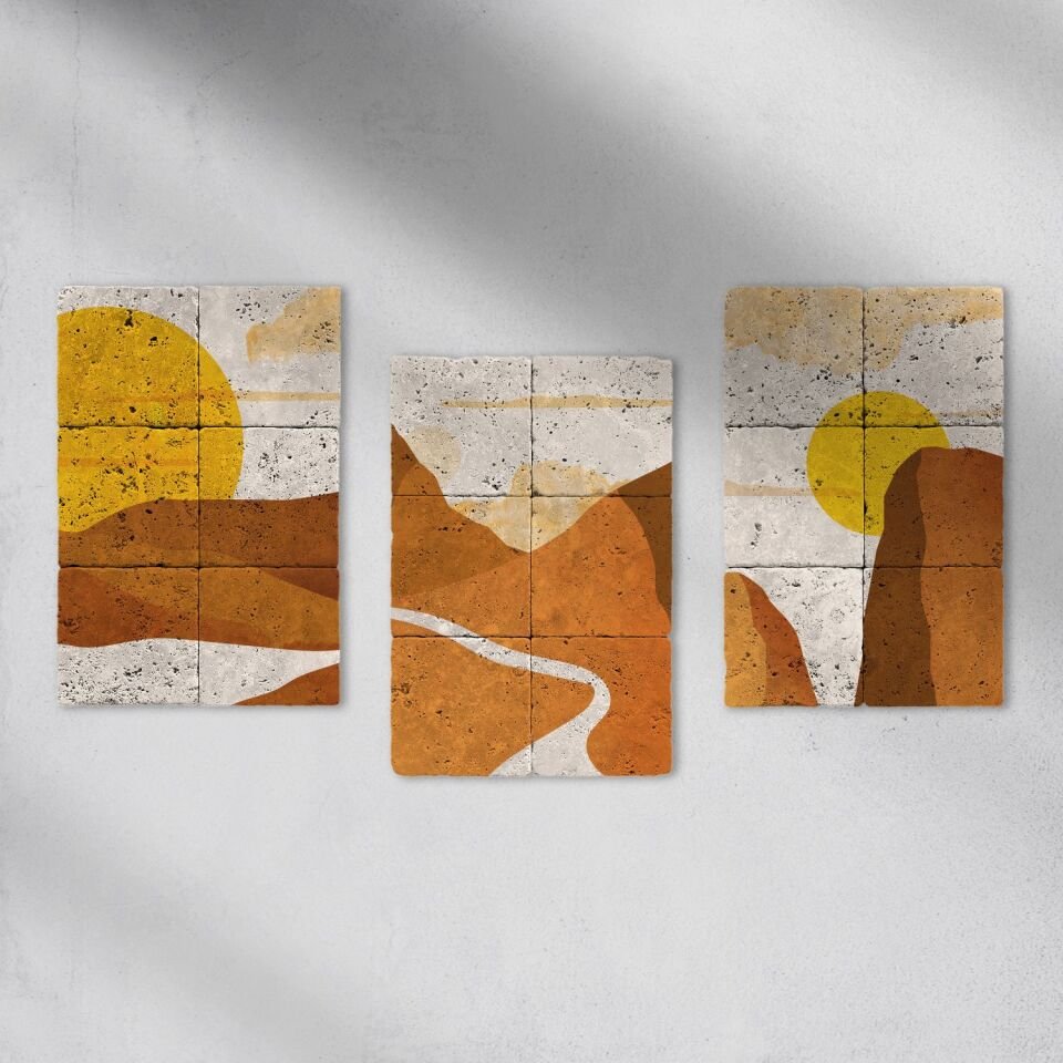 Doğal taş Tablo - Abstract Landscape - 007