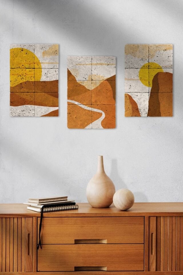 Doğal taş Tablo - Abstract Landscape - 007