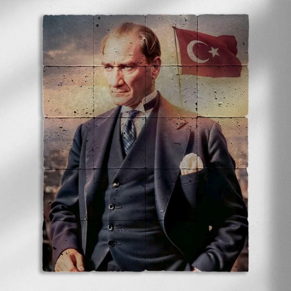 Doğal taş Tablo - Atatürk - 018