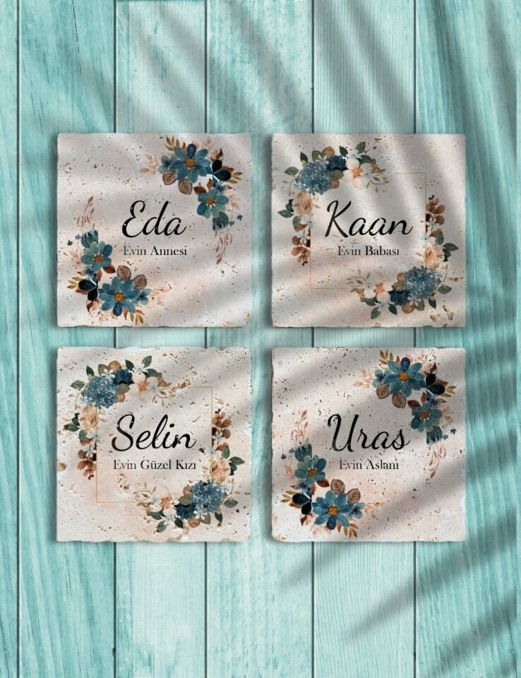 Masadaki Kimliğin - Kişiye Özel İsim & Ünvanlı Bardak Altlığı