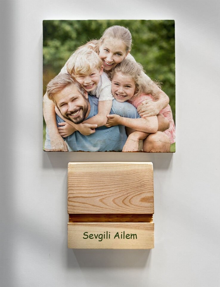 Kişiye Özel Doğal Taştan Masaüstü Anı Standı